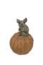 Mouse on  a  ball of string -  Resin Ornament - 9.5cm.